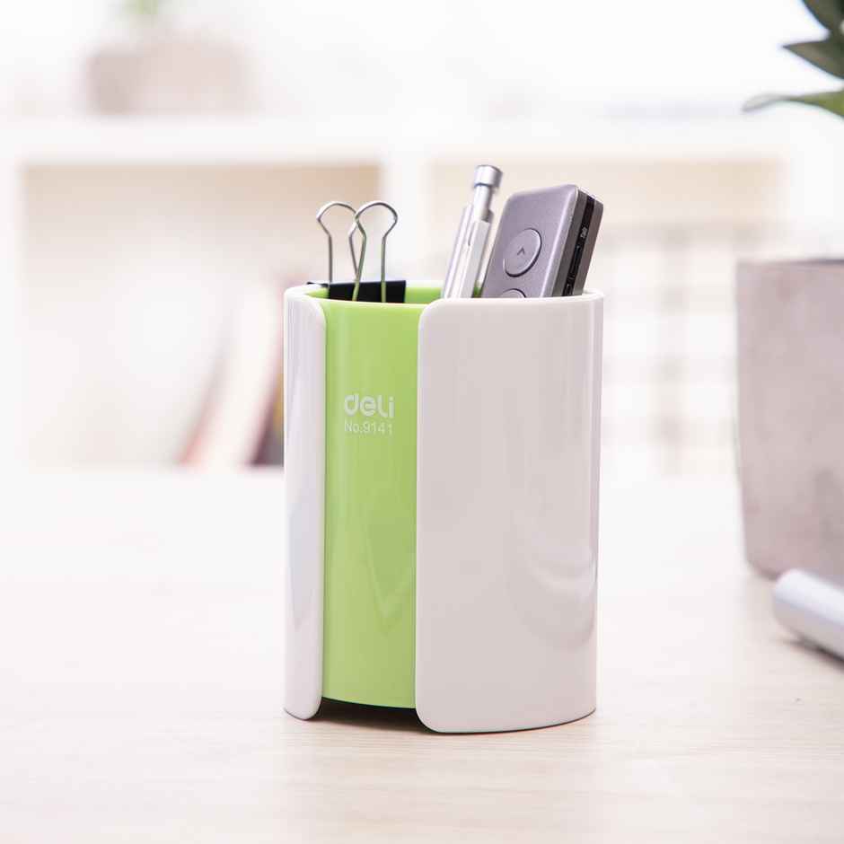 Deli E9141 Dual Color Pen Holder, Pen Stand, Assorted