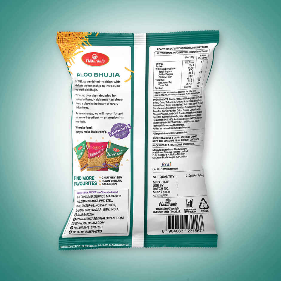 Haldiram's Aloo Bhujia | Crunchy Savory Snack