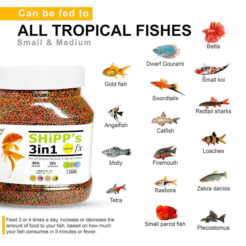Tunai Shipp 3In1 Fish Food 1.2Mm