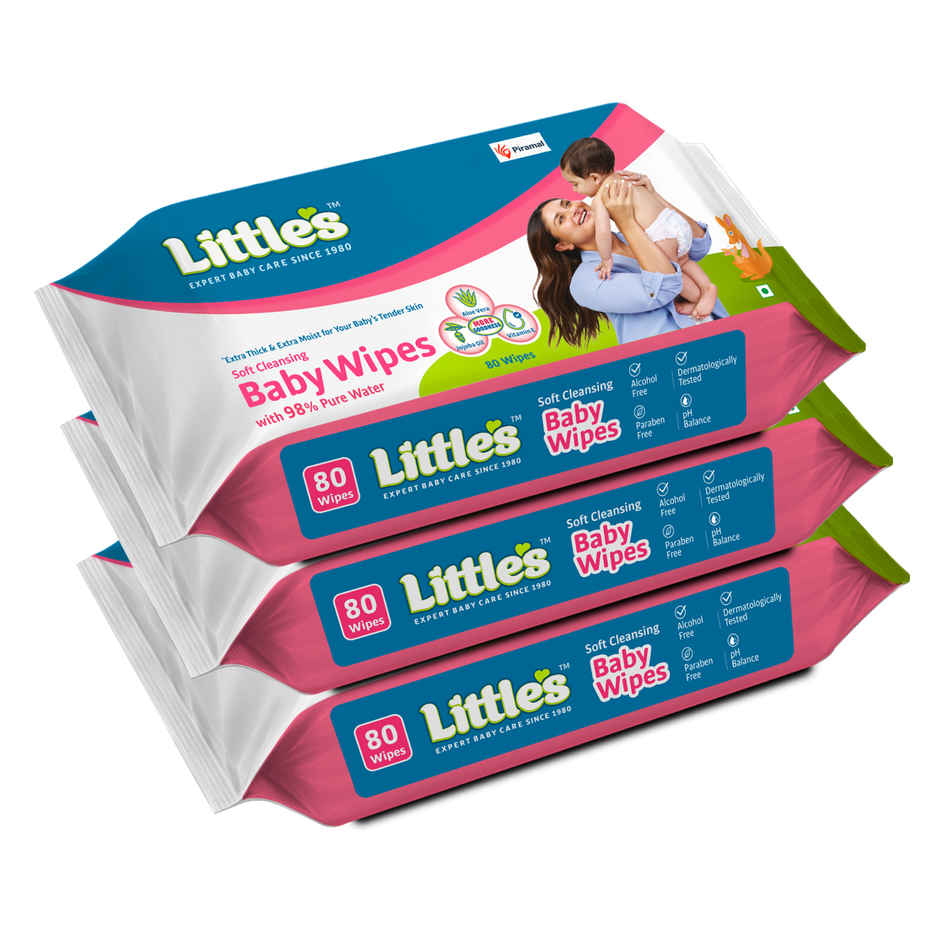 Littles Expert Baby Care Soft Cleansing Baby Wipes | Extra Thick & Moist Wet Wipes for Babys