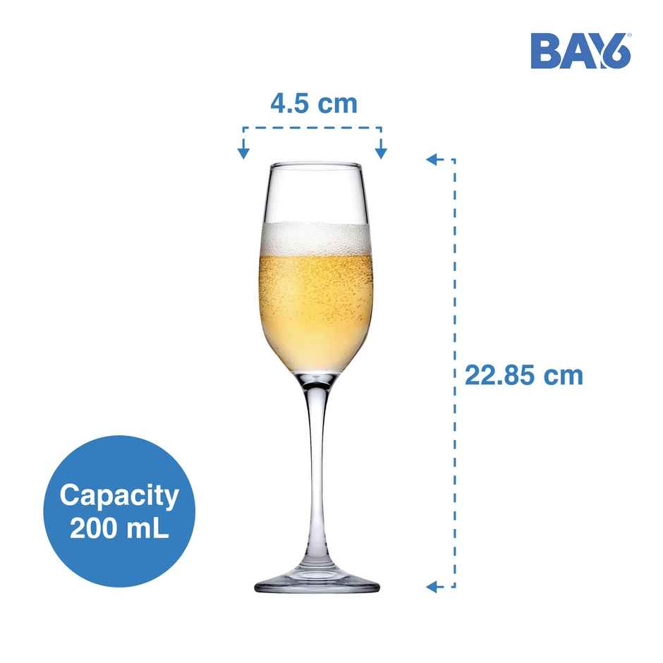 BAY6 Imported Champagne Glass Set- 200 ml -(2pc)