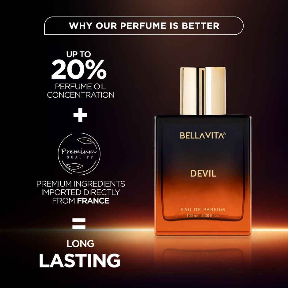 Bella Vita Unisex Devil Edp Long Lasting Perfume For Men And Women
