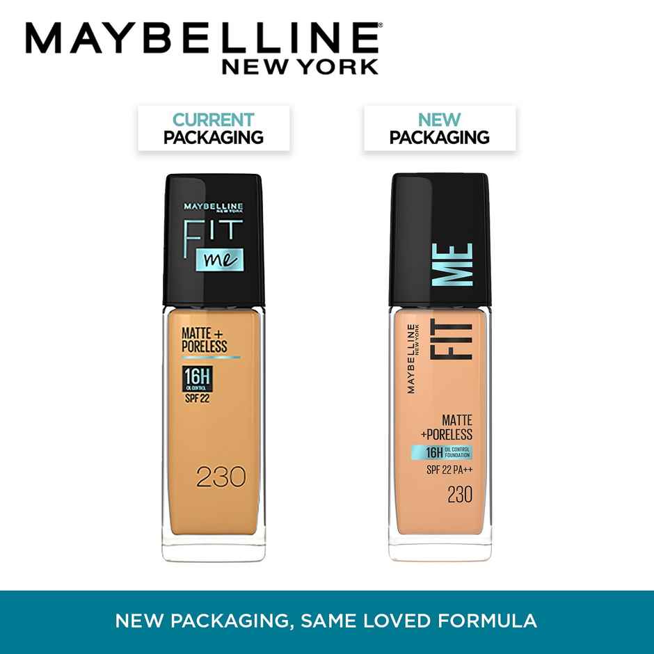 Maybelline New York Fit Me Matte + Poreless Liquid Foundation, 230 Natural Buff