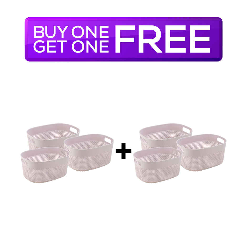 Joyo Nested Filo Basket Oval - Assorted Colours | Set Of 3 Combo