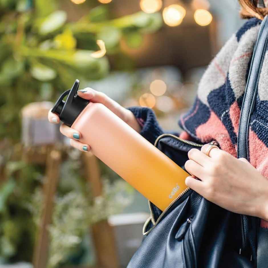 Aqua Pro Max Stainless Steel Water Bottle | Pink Yellow | CELLO