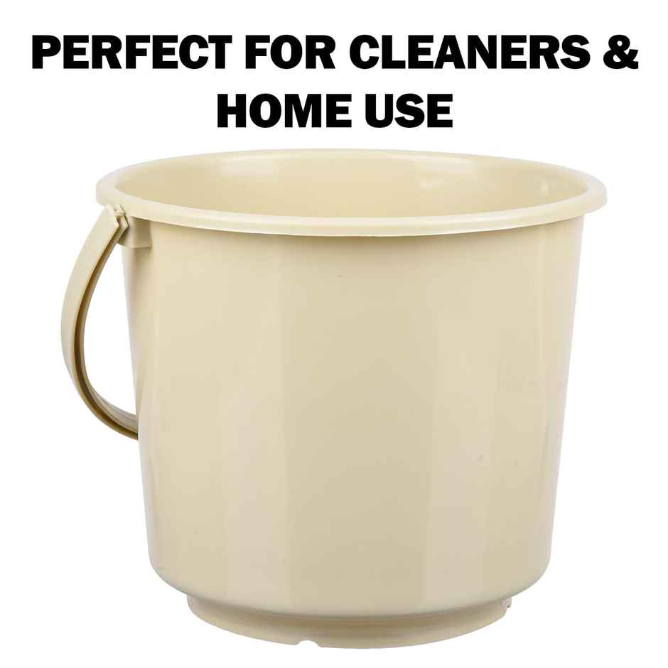 Kuber Industries Plastic Bucket for Cleaning & Storage|Plain Bucket|5 L|Pack of 2|Multi