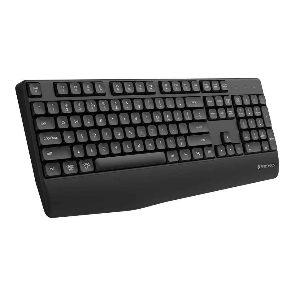 Zebronics Companion 202 Wireless Keyboard & Mouse Combo | Copilot Ai Key | 4 Button Mouse | Black