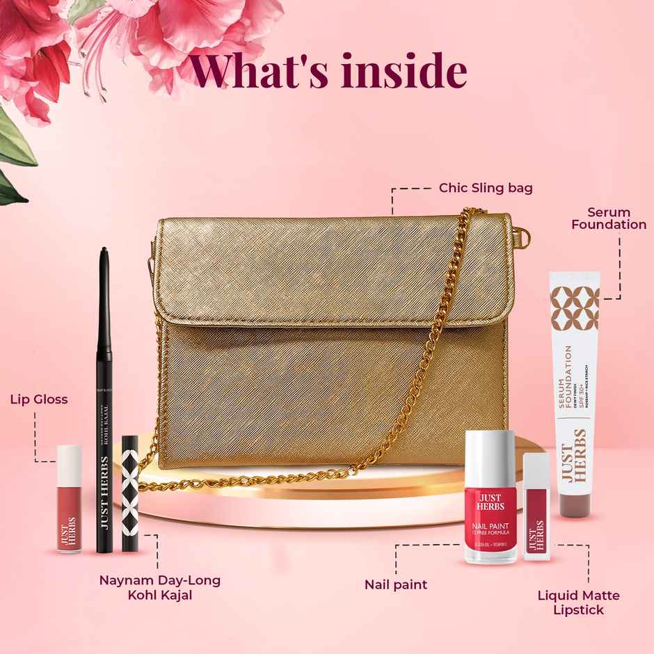 Justherbs Naturally Chic Makeup Hamper | Makeup Gift Kit