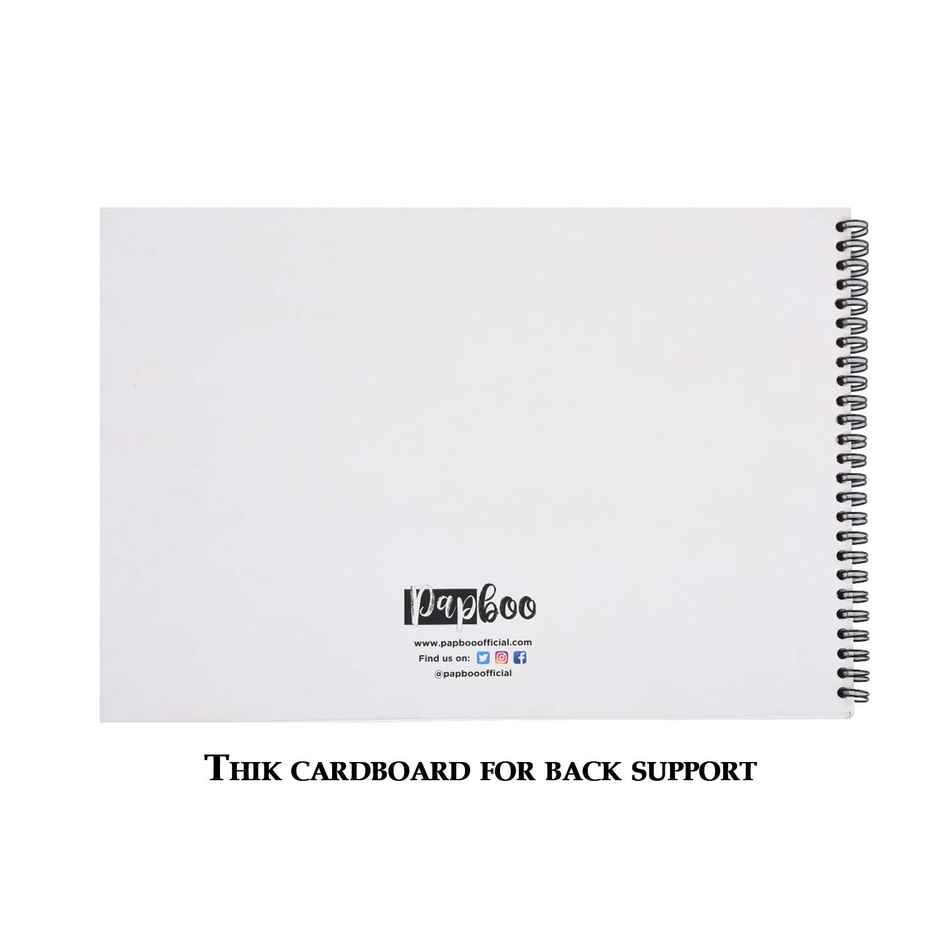 Papboo A5 Sketch Book Drawing Book With Back Support- 140 Gsm- 60 Pages (Rabbit)