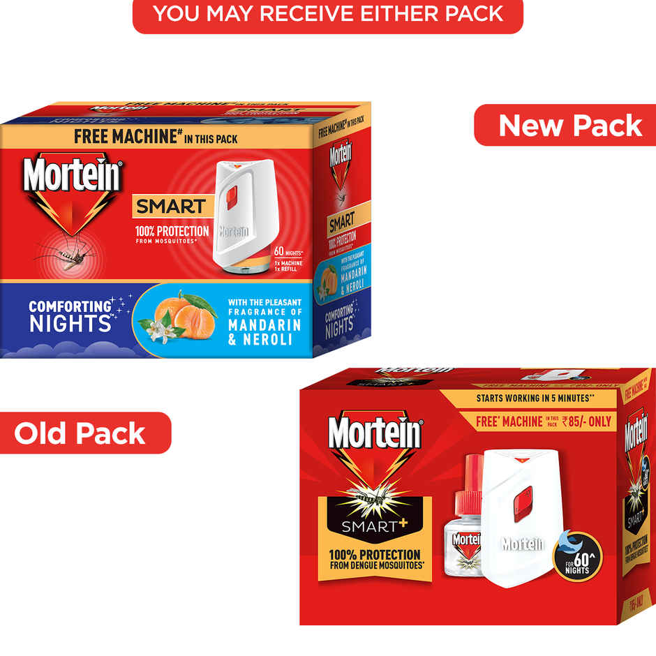 Mortein Insta5 Mosquito Repellent Machine(45ml) & Mortein Smartplus Mosquito Repellent Refill B2G1(105ml) Combo