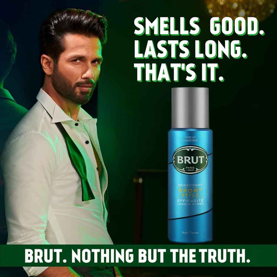 Brut Sport Style Deodorant Spray For Men, Long-Lasting Athletic Fragrance