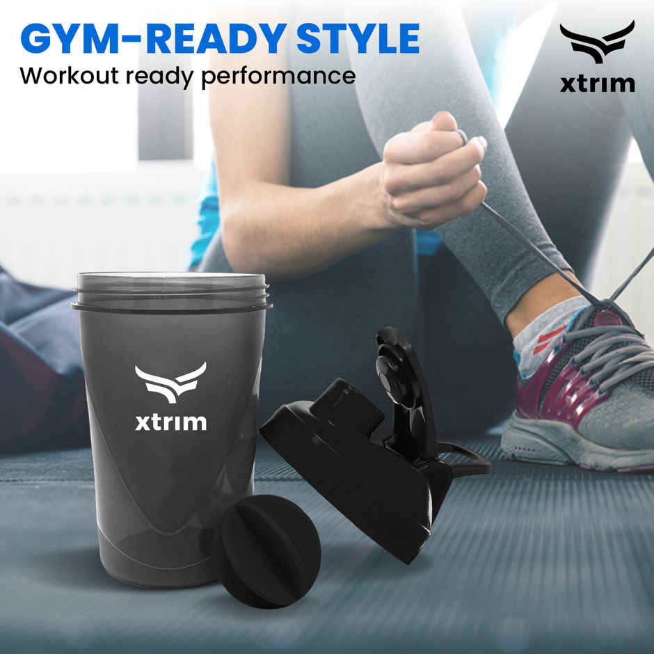Xtrim Shaker for Protein Shake, Gym Bottle - Lightweight & Leakproof | Assorted