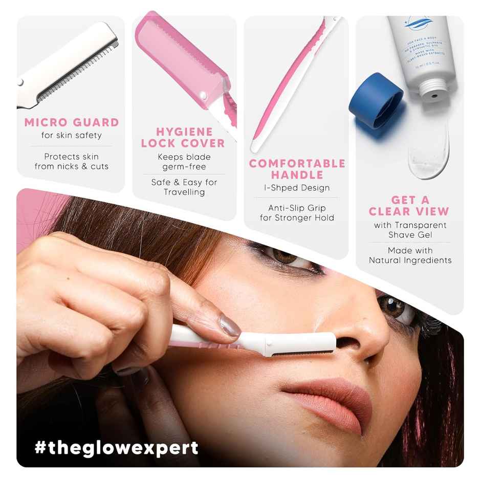 LetsShave Face Razor for Women | Painless Hair Removal for Face, Eyebrows, Upperlips, Chin