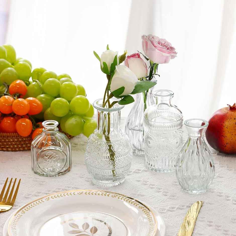 TIED RIBBONS Glass Vase Set | Transparent