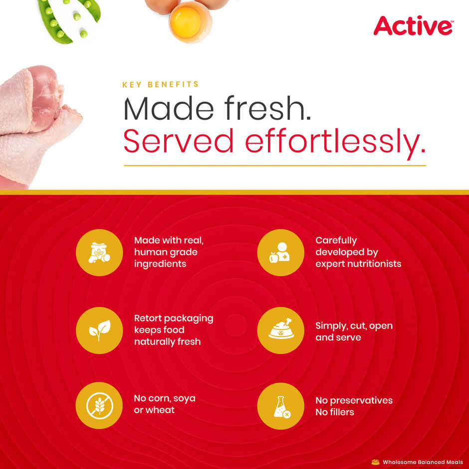 Active Real Chicken Biryani Dog Fresh Food