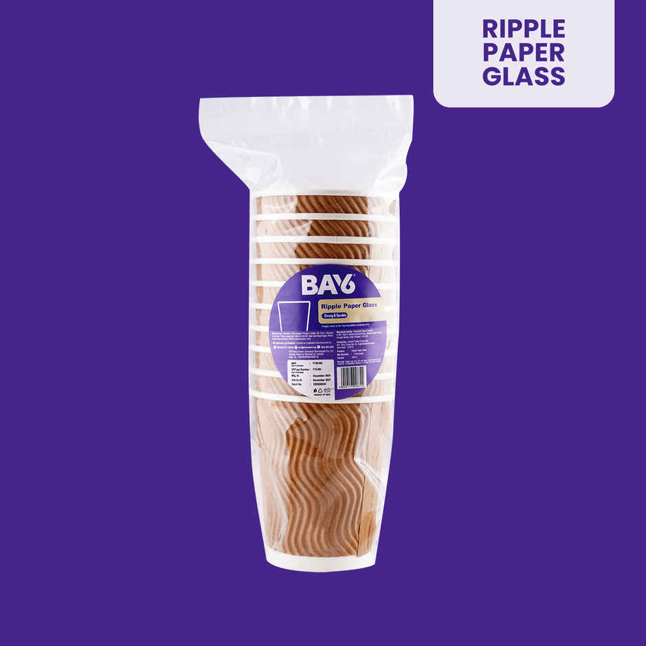Ripple Glass | 250 ml | Pack of 10 | BAY6