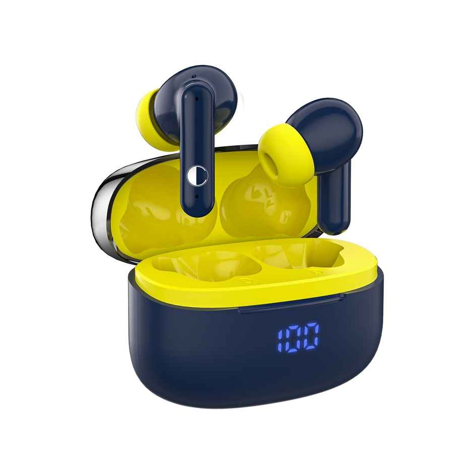 Cellecor Bropods Cb44 Ace Tws 60 Hrs Playtime Enc Low Latency Fast Charging Type-c - Blue Yellow