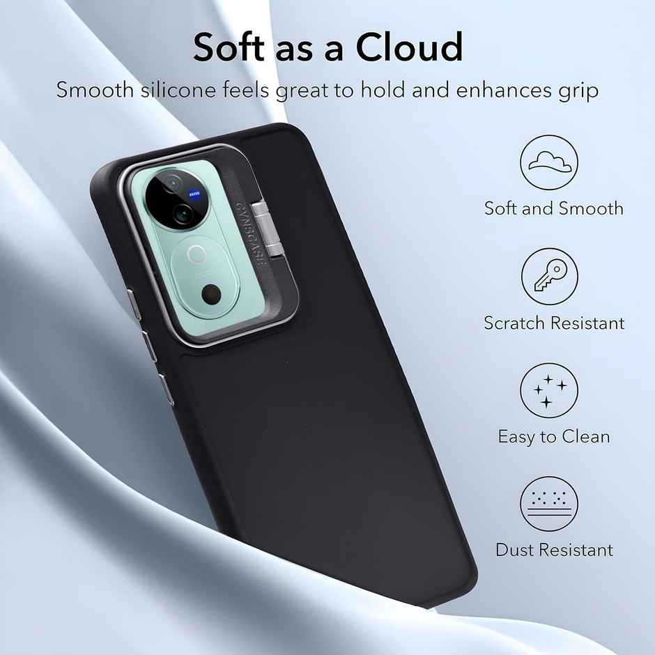 Artistque Case for Vivo V40 | V40 Pro | T3 Ultra 5g Back Cover - Camera Stand