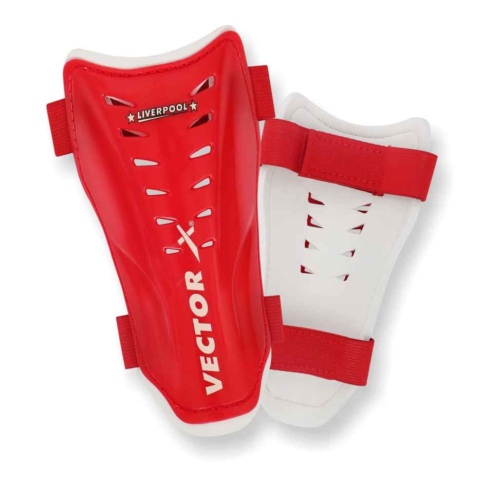 Vector X Liverpool Shinguard | Shinguard For Football | Shinguard For Men| Red | Set of 2| L