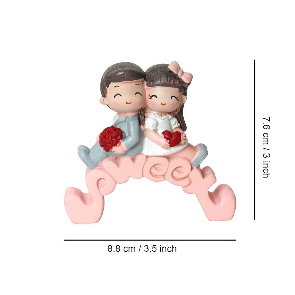 Tied Ribbons Romantic Couple Statue Showpiece