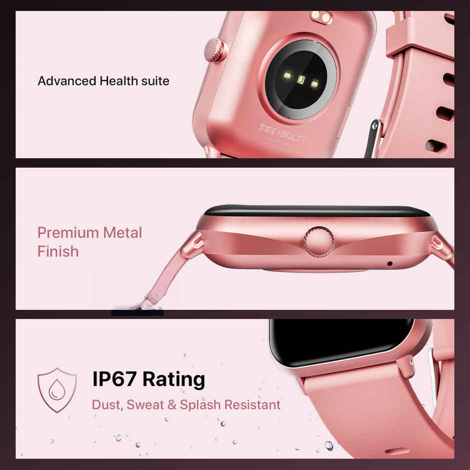 Fire-Boltt Ninja Call Pro Plus | 1.83" Display | BT Calling | Women's Edition - Pink