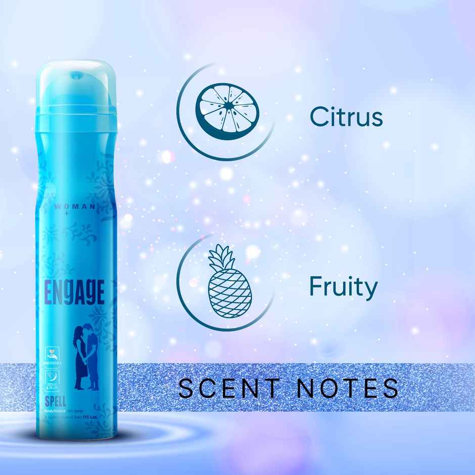 Engage Spell Deodorant for Women, Citrus & Fruity, Deo Body Spray