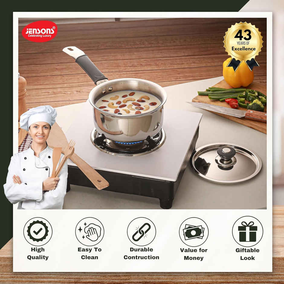 Jensons Induction Friendly Saucepan | 13 Inch | Lid Not Included