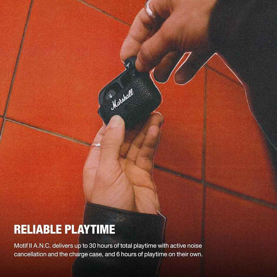 Marshall Motlf ll ANC - True Wireless Active Noise Cancelllng Bluetooth Headphones, Black