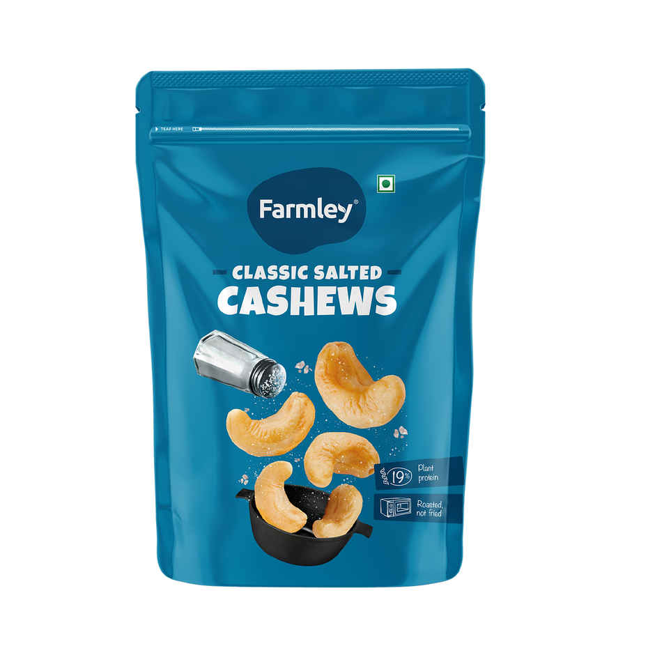 Farmley Classic Salted Roasted Cashews-Kaju | Rich In Protein Crunchy And Delicious