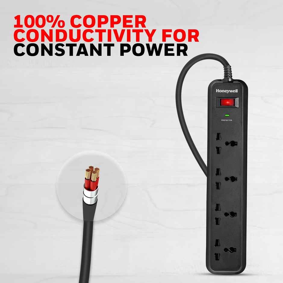 Honeywell 4 Out Surge Protector With Master Switch