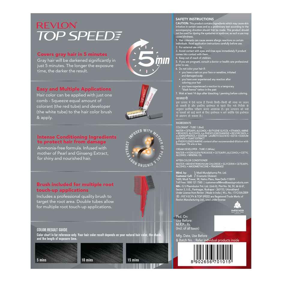 Revlon Top Speed Hair Color Woman-Natural Black