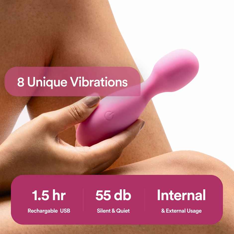 Bold Care Tempt Mini Wand Massager | 8 Patterns | 1 Year Warranty | Waterproof