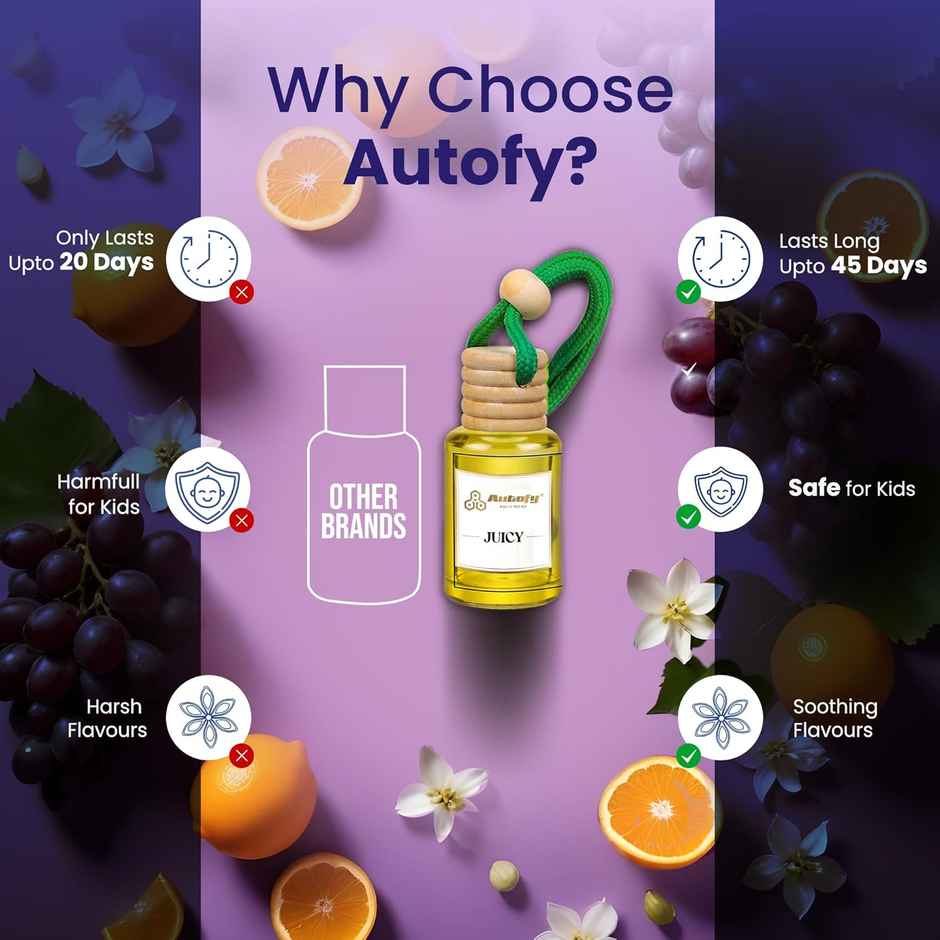 Autofy AIRHAVEN Car Perfume Hanging Car Fragrance Car Air Freshener Long Lasting | Juicy