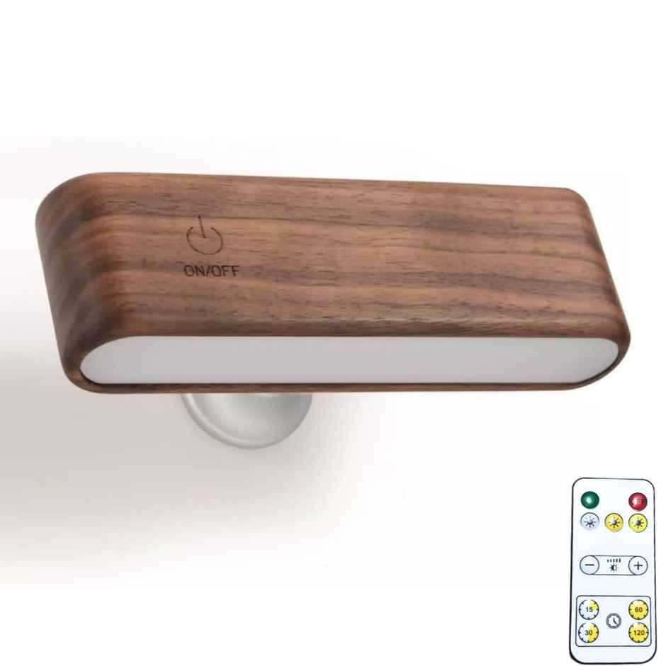 Desidiya 360� Rotating Magnetic Night Lamp,Wall & Bedside Lamp For Bedroom (Dark Brown)