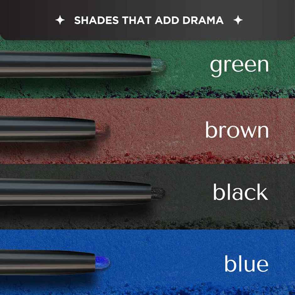 Bellavita Intense Drama Kajal Black Waterproof Smudge Proof, Long Lasting