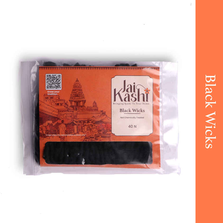 Jai Kashi Black Jumbo Cotton Wicks