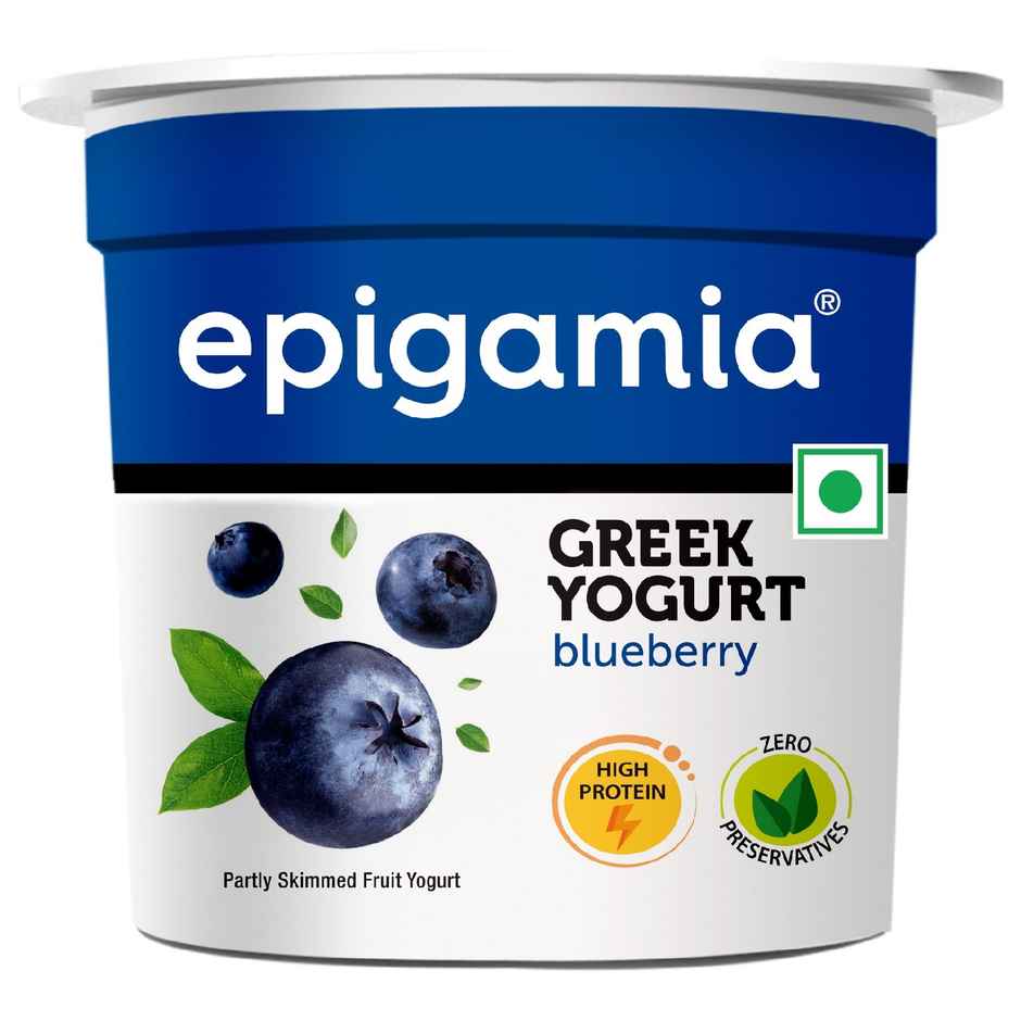 Epigamia Natural Greek Yogurt(90gms), Epigamia Blueberry Greek Yogurt(90gms) & Epigamia Greek Yogurt Alphonso Mango(90gms) Combo