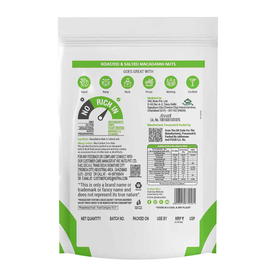 Nutraj Snackrite Macadamia Nuts (R & S)