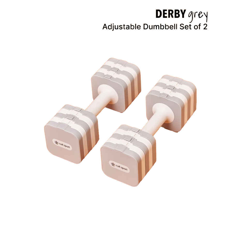 Cult Adjustable Dumbbell Set (5 kg X 2) | Grey