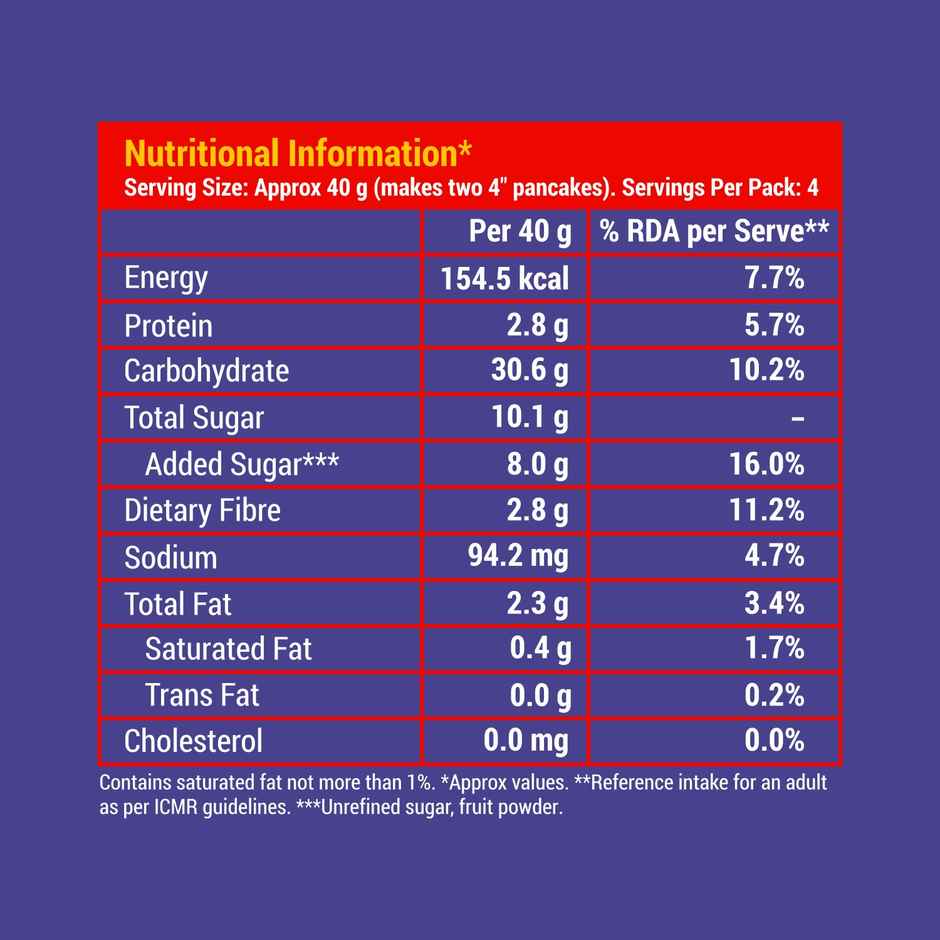 Slurrp Farm Blueberry Millet Pancake Mix | No Maida
