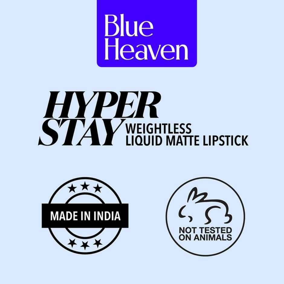 Blue Heaven Hyper Stay Weightless Liquid Matte Lipstick | Hot Pink 8