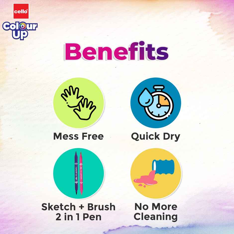 Cello Colourup Brushtip Assorted Shades (Pack of 1)