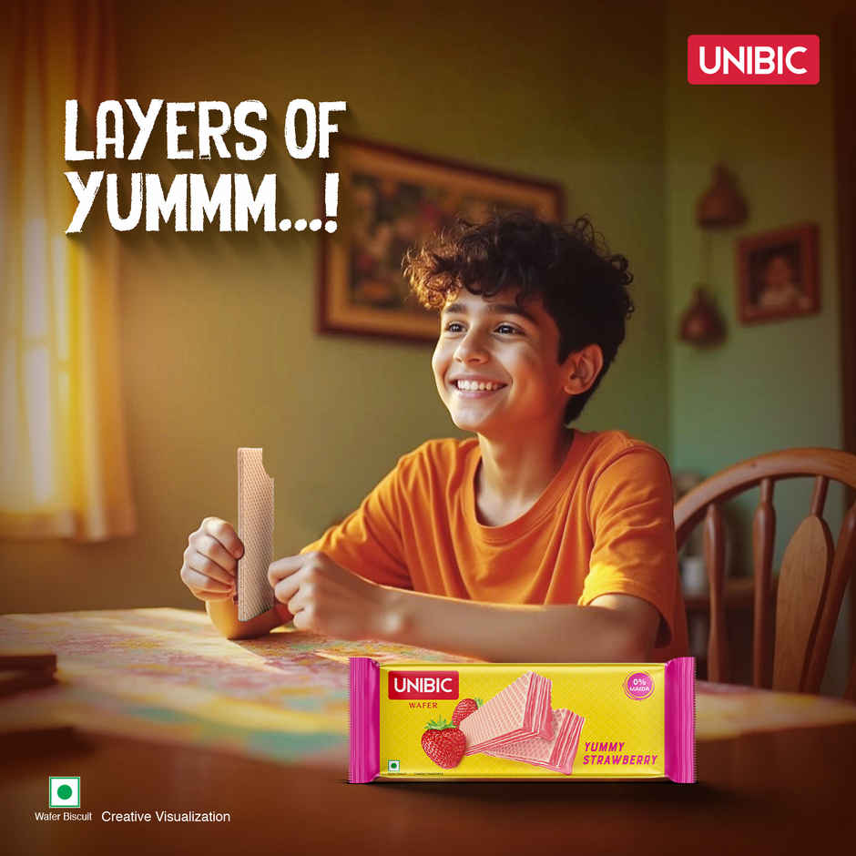 UNIBIC Cookies Wafer Yummy Strawberry