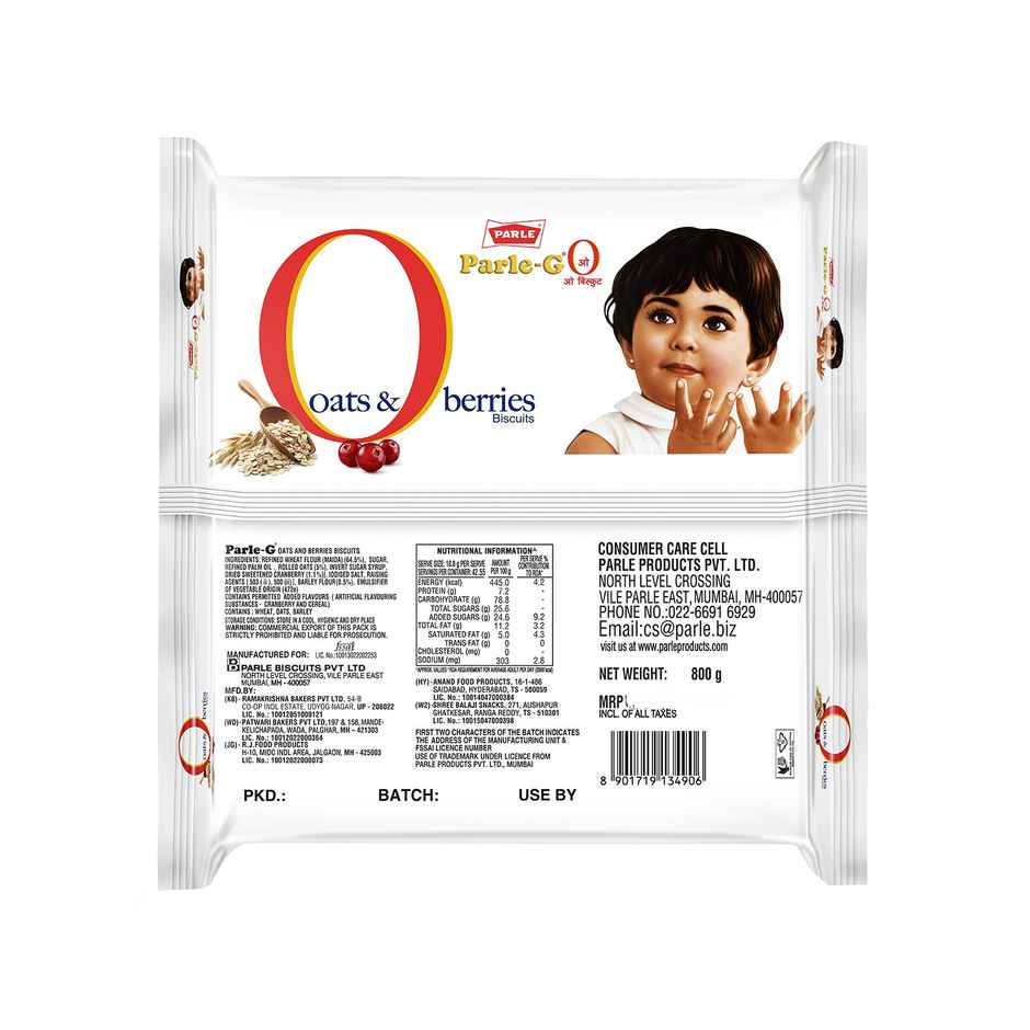 Parle-G Oats & Berries Biscuits