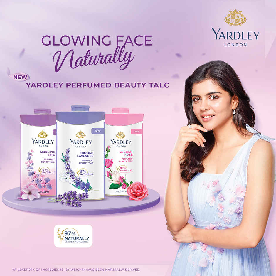 Yardley London Morning Dew Perfumed Talcum Powder For Women - Naturally Derived
