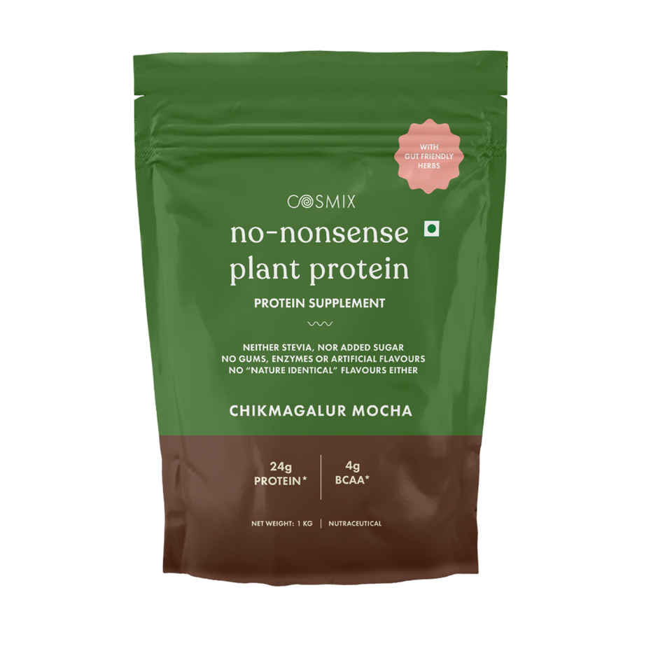 Cosmix No Nonsense Plant Protein Chikmagalur Mocha | 24 g Protein per Serve