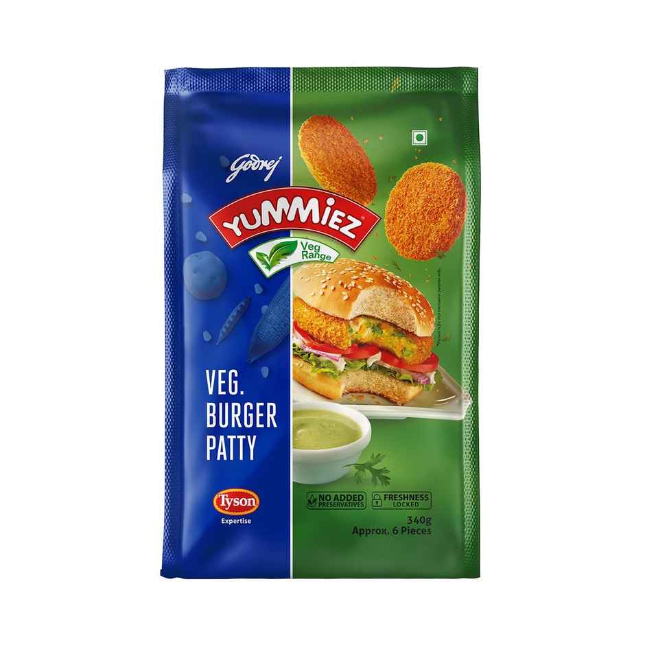 Yummiez Veg Burger Patty | Ready To Cook