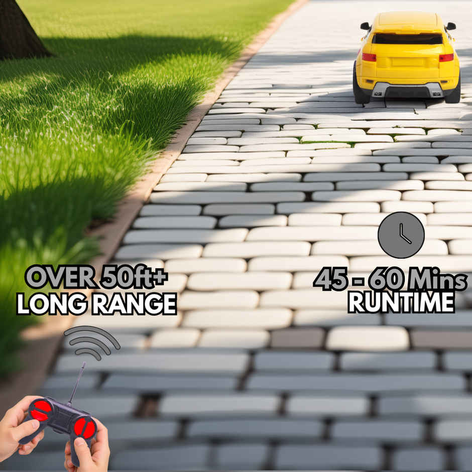 Race N Roll 1:24 Rechargeable Hi Speed Mini Remote Control Car - Rov Yellow