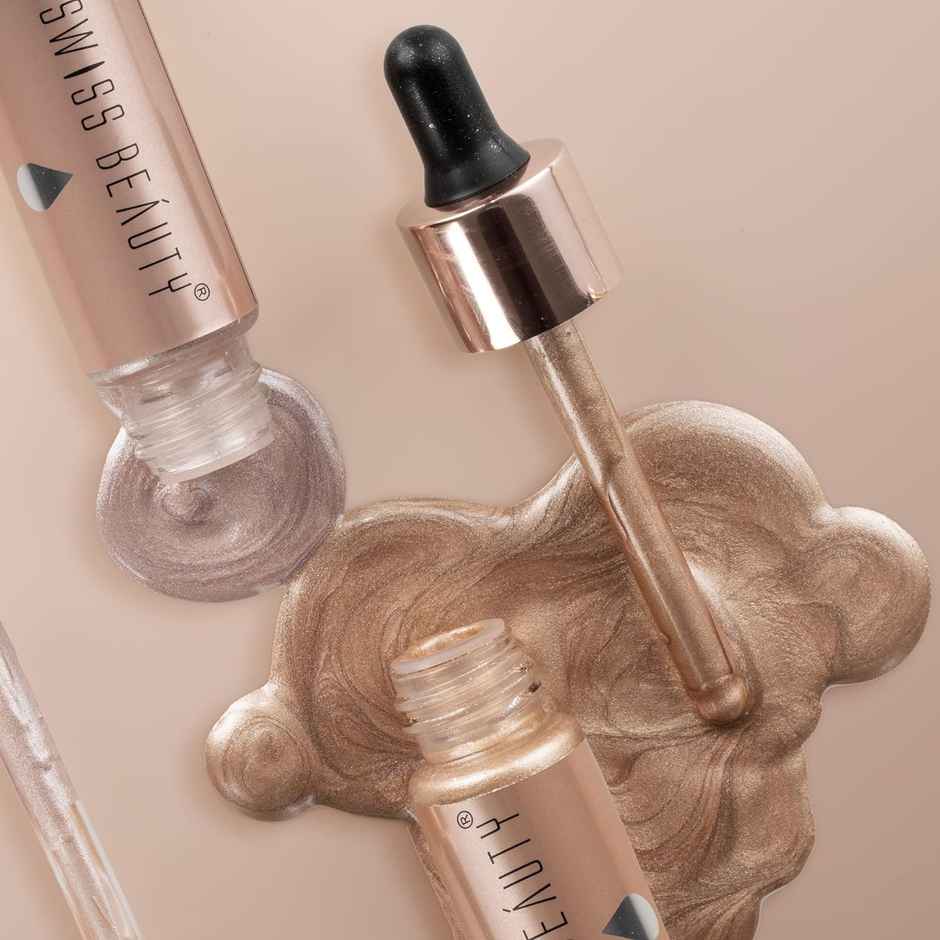 Swiss Beauty Drop and Glow Liquid Highlighter - 03 Metal