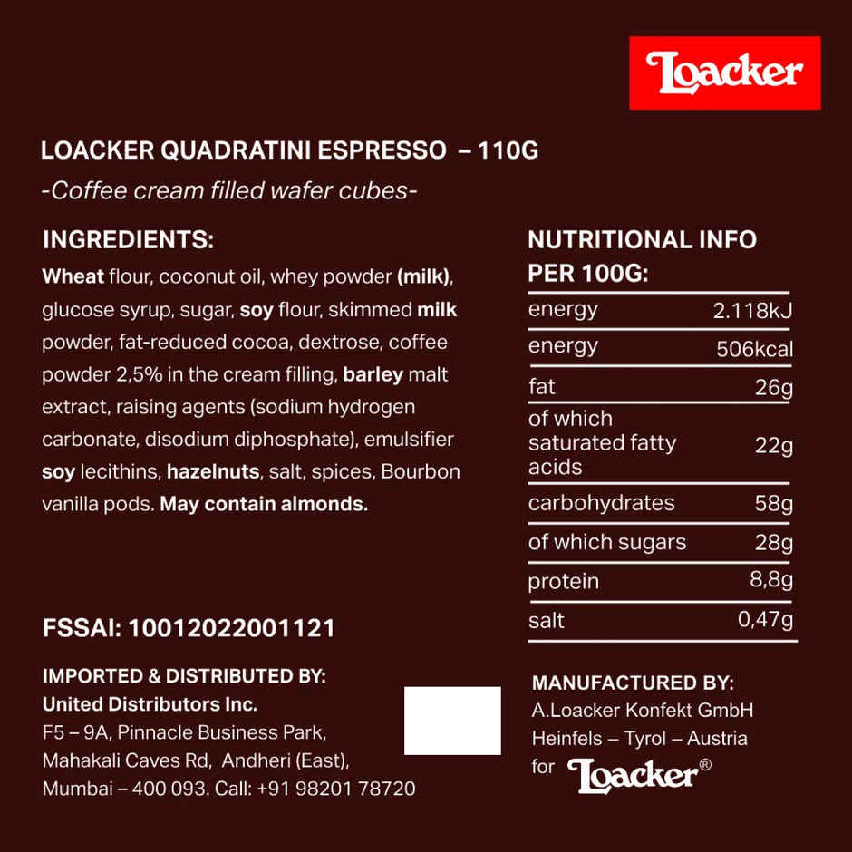 Loacker Quadratini Espresso